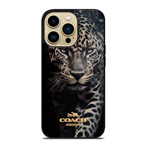 COACH NEW YORK LOGO LEOPARD iPhone 14 Pro Max Case Cover