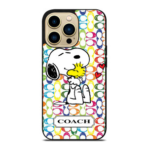 COACH NEW YORK LOGO SNOOPY THE PEANUTS iPhone 14 Pro Max Case Cover