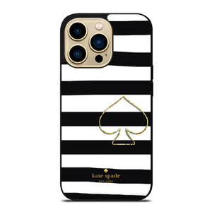 KATE SPADE NEW YORK BLACK STRIPES iPhone 14 Pro Max Case Cover