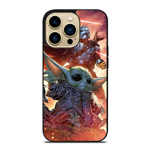 MANDALORIAN AND BABY YODA STAR WARS iPhone 14 Pro Max Case Cover MANDALORIAN AND BABY YODA STAR WARS iPhone 14 Pro Max Case Cover