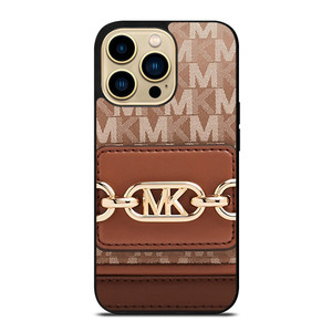 MK MICHAEL KORS LOGO BROWN BAG iPhone 14 Pro Max Case Cover