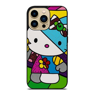 ROMERO BRITTO HELLO KITTY ART iPhone 14 Pro Max Case Cover