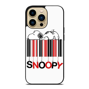 SNOOPY THE PEANUTS CARTOON BARCODE iPhone 14 Pro Max Case Cover