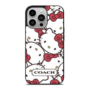 COACH NEW YORK HELLO KITTY FACE COLLAGE iPhone 14 Pro Case Cover