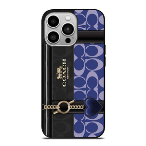 COACH NEW YORK LOGO BLUE BAG iPhone 14 Pro Case Cover
