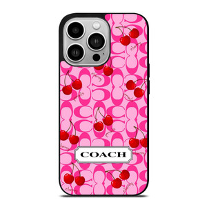 COACH NEW YORK LOGO CHERRY iPhone 14 Pro Case Cover