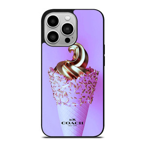 COACH NEW YORK LOGO GOLDEN ICE CREAM ICON iPhone 14 Pro Case Cover