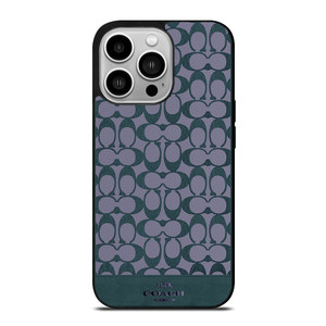 COACH NEW YORK LOGO PATTERN GREEN EMBLEM iPhone 14 Pro Case Cover