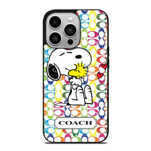 COACH NEW YORK LOGO SNOOPY THE PEANUTS iPhone 14 Pro Case Cover