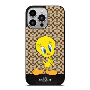 COACH NEW YORK LOGO TWEETY BIRD iPhone 14 Pro Case Cover