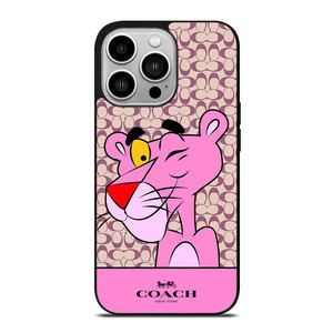 COACH NEW YORK LOGO X PINK PANTHER iPhone 14 Pro Case Cover COACH NEW YORK LOGO X PINK PANTHER iPhone 14 Pro Case Cover