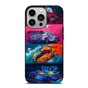 JAPAN RACING SPORTS CARS SUPRA GTR LANCER BRZ iPhone 14 Pro Case Cover