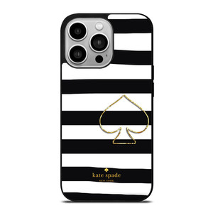 KATE SPADE NEW YORK BLACK STRIPES iPhone 14 Pro Case Cover