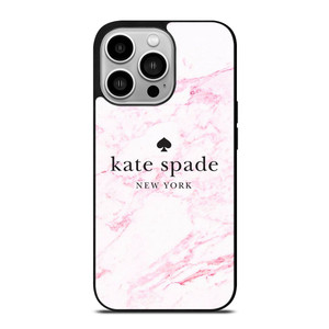 KATE SPADE NEW YORK LOGO PINK MARBLES iPhone 14 Pro Case Cover KATE SPADE NEW YORK LOGO PINK MARBLES iPhone 14 Pro Case Cover