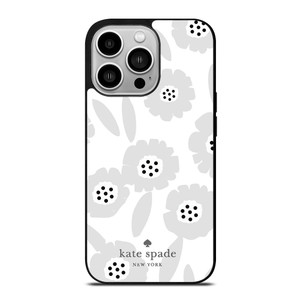 KATE SPADE NEW YORK LOGO WHITE FLOWER iPhone 14 Pro Case Cover KATE SPADE NEW YORK LOGO WHITE FLOWER iPhone 14 Pro Case Cover
