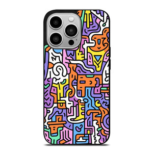 KEITH HARING ART COLORFUL STYLE iPhone 14 Pro Case Cover