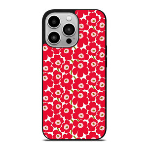 MARIMEKO PATTERN RED POPPY FLOWER iPhone 14 Pro Case Cover