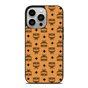 MCM MICHAEL CROMER MUNICH LOGO BROWN iPhone 14 Pro Case Cover