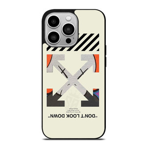 OFF WHITE KAWS LOGO DONT LOOK DOWN iPhone 14 Pro Case Cover