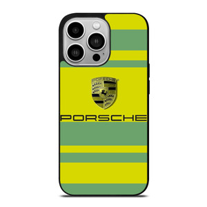 PORSCHE CAR LOGO YELLOW GREEN ICON iPhone 14 Pro Case Cover