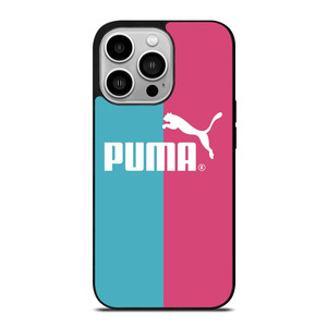 PUMA LOGO BLUE PINK ICON iPhone 14 Pro Case Cover