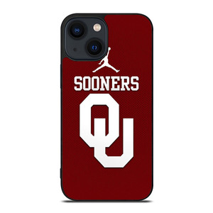 AIR JORDAN OKLAHOMA SOONERS UNIVERSITY FOOTBALL TEAM LOGO iPhone 14 Plus Case Cover