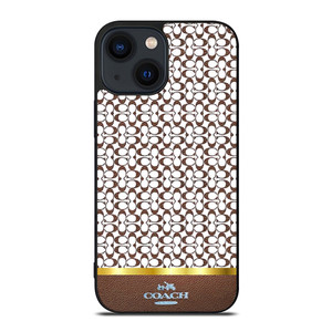COACH NEW YORK ICON BROWN EMBLEM iPhone 14 Plus Case Cover