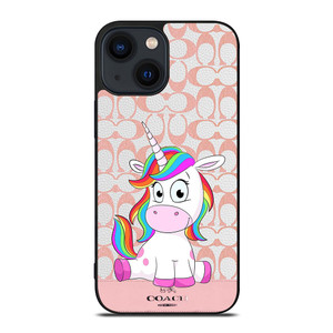 COACH NEW YORK LOGO CUTE UNICORN iPhone 14 Plus Case Cover
