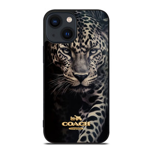 COACH NEW YORK LOGO LEOPARD iPhone 14 Plus Case Cover