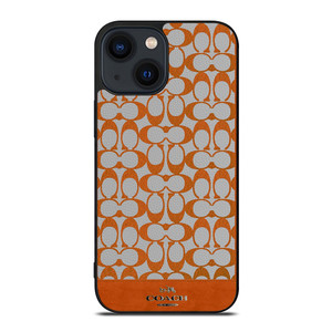 COACH NEW YORK LOGO PATTERN ORANGE EMBLEM iPhone 14 Plus Case Cover