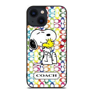 COACH NEW YORK LOGO SNOOPY THE PEANUTS iPhone 14 Plus Case Cover