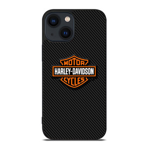 HARLEY DAVIDSON MOTORCYCLES LOGO CARBON iPhone 14 Plus Case Cover