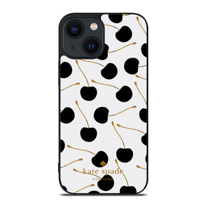 KATE SPADE NEW YORK LOGO BLACK CHERRIES iPhone 14 Plus Case Cover