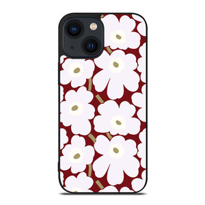 MARIMEKO HERITAGE WHITE RED FLOWER iPhone 14 Plus Case Cover