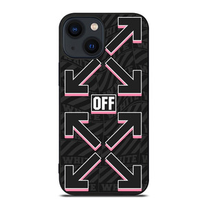 OFF WHITE LOGO BLACK PINK iPhone 14 Plus Case Cover