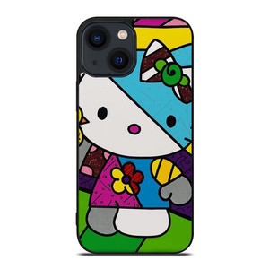 ROMERO BRITTO HELLO KITTY ART iPhone 14 Plus Case Cover ROMERO BRITTO HELLO KITTY ART iPhone 14 Plus Case Cover