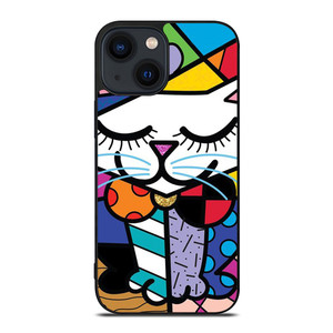 ROMERO BRITTO SERENE CAT ART iPhone 14 Plus Case Cover ROMERO BRITTO SERENE CAT ART iPhone 14 Plus Case Cover
