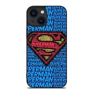SUPERMAN TYPOGRAPHY LOGO iPhone 14 Plus Case Cover SUPERMAN TYPOGRAPHY LOGO iPhone 14 Plus Case Cover