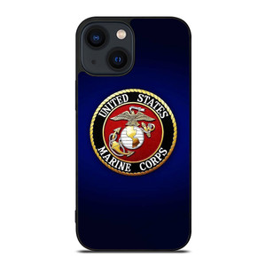 UNITED STATES US MARINE CORPS LOGO BLUE iPhone 14 Plus Case Cover