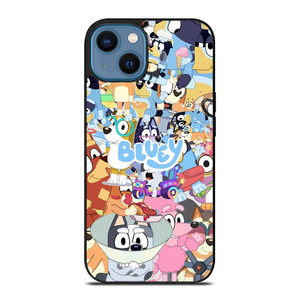 BLUEY CARTOON CHARACTERS COLLAGE iPhone 14 Case Cover