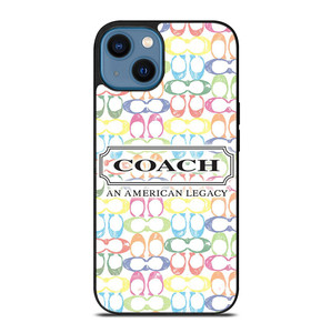 COACH NEW YORK LOGO AMERICAN LEGACY COLORFUL PATTERN iPhone 14 Case Cover