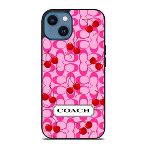 COACH NEW YORK LOGO CHERRY iPhone 14 Case Cover COACH NEW YORK LOGO CHERRY iPhone 14 Case Cover