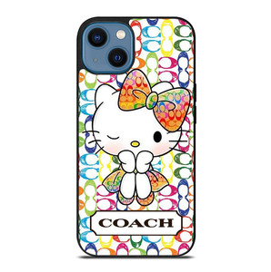COACH NEW YORK LOGO CUTE HELLO KITTY iPhone 14 Case Cover COACH NEW YORK LOGO CUTE HELLO KITTY iPhone 14 Case Cover