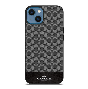 COACH NEW YORK LOGO DARK GREY iPhone 14 Case Cover