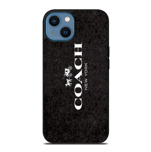 COACH NEW YORK LOGO ON BLACK FABRIC iPhone 14 Case Cover COACH NEW YORK LOGO ON BLACK FABRIC iPhone 14 Case Cover