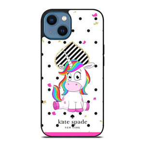 KATE SPADE NEW YORK LOGO CUTE UNICORN iPhone 14 Case Cover