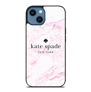 KATE SPADE NEW YORK LOGO PINK MARBLES iPhone 14 Case Cover KATE SPADE NEW YORK LOGO PINK MARBLES iPhone 14 Case Cover