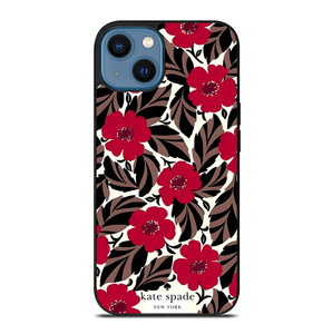 KATE SPADE NEW YORK LOGO RED ROSES iPhone 14 Case Cover