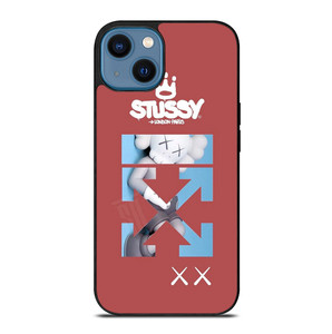OFF WHITE STUSSY KAWS LOGO iPhone 14 Case Cover