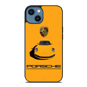 PORSCHE CAR LOGO YELLOW iPhone 14 Case Cover